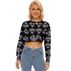 Black Diamond Pattern Lightweight Long Sleeve Sweatshirt by Ndabl3x