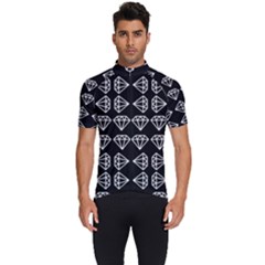 Black Diamond Pattern Men s Short Sleeve Cycling Jersey by Ndabl3x