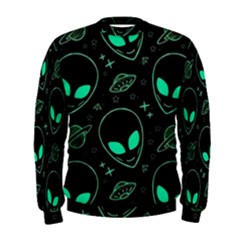 Alien Green Black Pattern Men s Sweatshirt by Ndabl3x