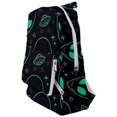 Alien Green Black Pattern Travelers  Backpack by Ndabl3x