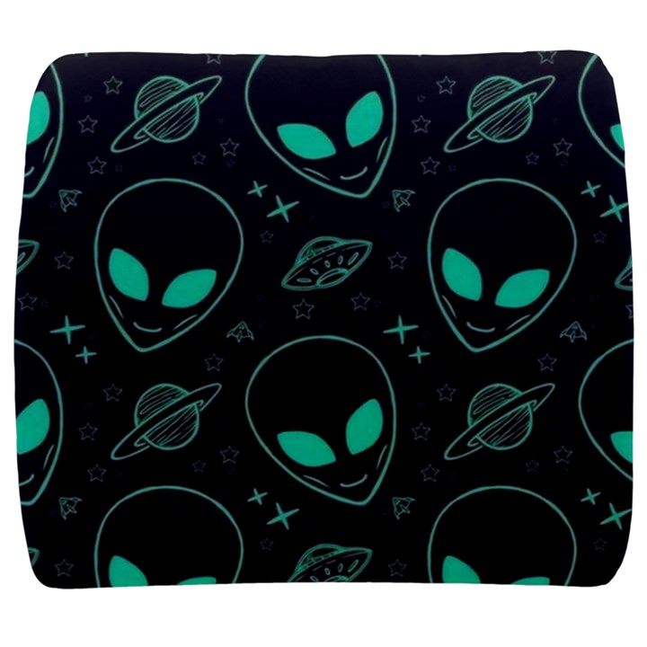 Alien Green Black Pattern Back Support Cushion