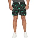 Alien Green Black Pattern Men s Runner Shorts View1