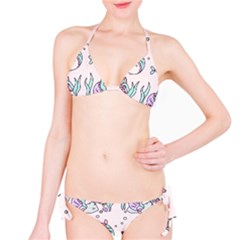 Cartoon Cat Cute Animal Kawaii Pastel Pattern Classic Bikini Set by Ndabl3x