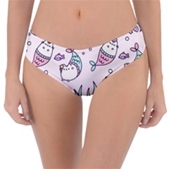 Cartoon Cat Cute Animal Kawaii Pastel Pattern Reversible Classic Bikini Bottoms by Ndabl3x