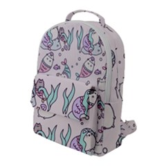 Cartoon Cat Cute Animal Kawaii Pastel Pattern Flap Pocket Backpack (large) by Ndabl3x