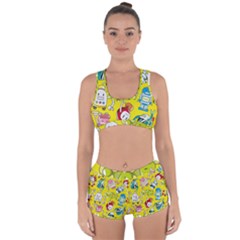 Robot Pattern Racerback Boyleg Bikini Set by Ndabl3x