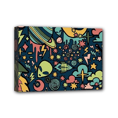 Alien Rocket Space Aesthetic Mini Canvas 7  X 5  (stretched) by Ndabl3x