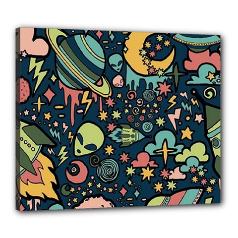 Alien Rocket Space Aesthetic Canvas 24  X 20  (stretched) by Ndabl3x