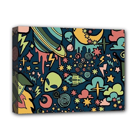 Alien Rocket Space Aesthetic Deluxe Canvas 16  X 12  (stretched)  by Ndabl3x