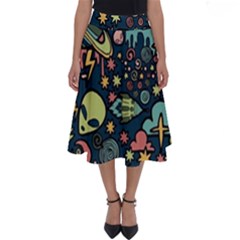 Alien Rocket Space Aesthetic Perfect Length Midi Skirt by Ndabl3x