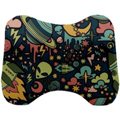 Alien Rocket Space Aesthetic Head Support Cushion by Ndabl3x