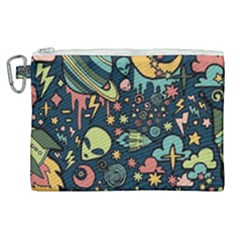 Alien Rocket Space Aesthetic Canvas Cosmetic Bag (xl) by Ndabl3x