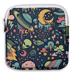 Alien Rocket Space Aesthetic Mini Square Pouch by Ndabl3x