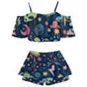 Alien Rocket Space Aesthetic Kids  Off Shoulder Skirt Bikini View2