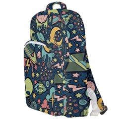 Alien Rocket Space Aesthetic Double Compartment Backpack by Ndabl3x