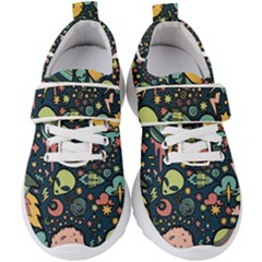 Alien Rocket Space Aesthetic Kids  Velcro Strap Shoes by Ndabl3x