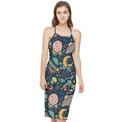 Alien Rocket Space Aesthetic Bodycon Cross Back Summer Dress by Ndabl3x