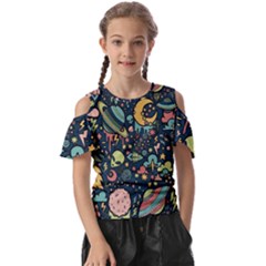 Alien Rocket Space Aesthetic Kids  Butterfly Cutout T-shirt by Ndabl3x