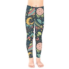 Alien Rocket Space Aesthetic Kids  Classic Winter Leggings by Ndabl3x