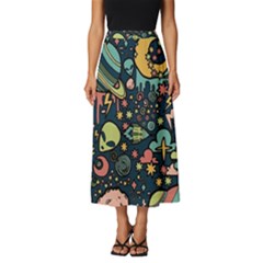 Alien Rocket Space Aesthetic Classic Midi Chiffon Skirt by Ndabl3x