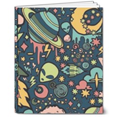 Alien Rocket Space Aesthetic 8  X 10  Hardcover Notebook