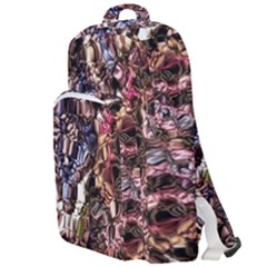 Melting Stitches Double Compartment Backpack by kaleidomarblingart