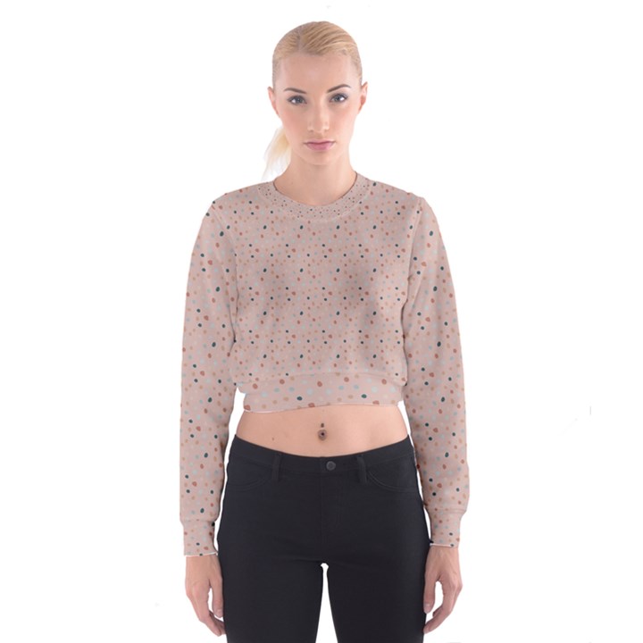 Punkte Cropped Sweatshirt