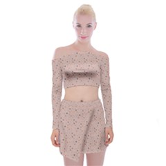 Punkte Off Shoulder Top With Mini Skirt Set by zappwaits