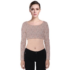 Punkte Velvet Long Sleeve Crop Top by zappwaits