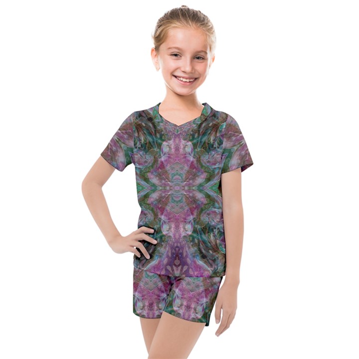 October Pour Blend  Kids  Mesh T-Shirt and Shorts Set