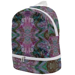 October Pour Blend  Zip Bottom Backpack by kaleidomarblingart