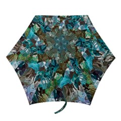 October Blend  Mini Folding Umbrellas by kaleidomarblingart