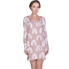 Pattern Long Sleeve Nightdress by zappwaits