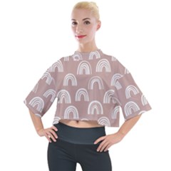 Pattern Mock Neck T-shirt by zappwaits