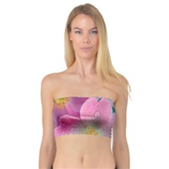 Pink Neon Flowers, Flower Bandeau Top by nateshop