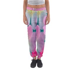 Pink Neon Flowers, Flower Women s Jogger Sweatpants by nateshop