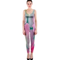 Pink Neon Flowers, Flower One Piece Catsuit by nateshop