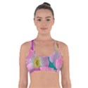 Pink Neon Flowers, Flower Cross Back Sports Bra View1