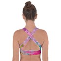 Pink Neon Flowers, Flower Cross Back Sports Bra View2