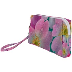 Pink Neon Flowers, Flower Wristlet Pouch Bag (small) by nateshop