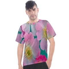 Pink Neon Flowers, Flower Men s Sport Top by nateshop