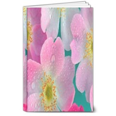 Pink Neon Flowers, Flower 8  X 10  Hardcover Notebook