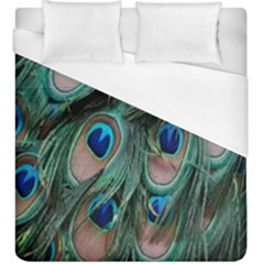 Peacock-feathers,blue2 Duvet Cover (king Size) by nateshop