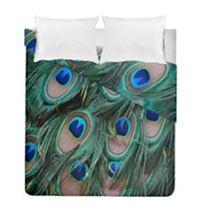 Peacock-feathers,blue2 Duvet Cover Double Side (full/ Double Size) by nateshop