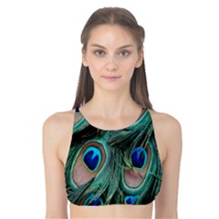 Peacock-feathers,blue2 Tank Bikini Top by nateshop