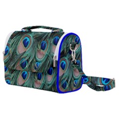 Peacock-feathers,blue2 Satchel Shoulder Bag by nateshop