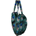 Peacock-feathers,blue2 Giant Heart Shaped Tote View3