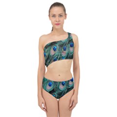 Peacock-feathers,blue2 Spliced Up Two Piece Swimsuit by nateshop