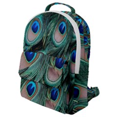 Peacock-feathers,blue2 Flap Pocket Backpack (small) by nateshop