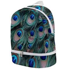 Peacock-feathers,blue2 Zip Bottom Backpack by nateshop